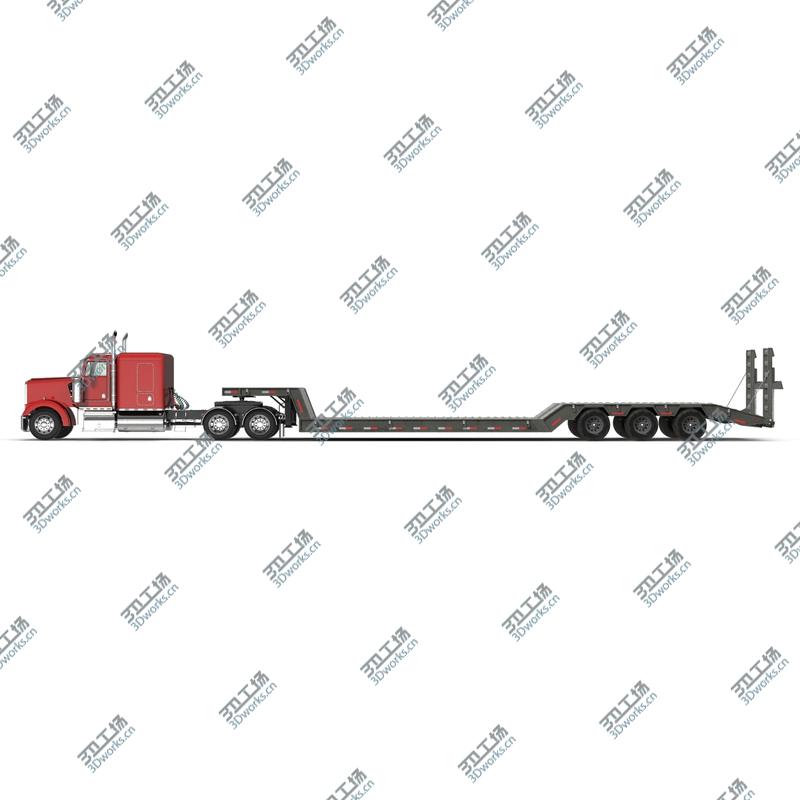 images/goods_img/2021040165/Truck and Double Drop Lowboy Tri Axle Trailer/4.jpg